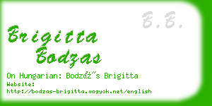 brigitta bodzas business card